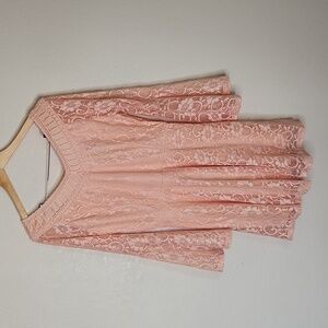 UltraPink bell sleeve lace dress, size large